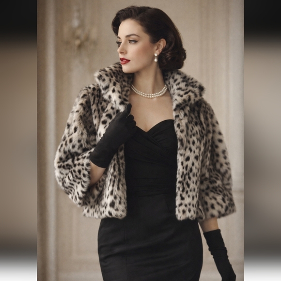 Chico's Jackets & Blazers - CHICO'S Leopard Faux Fur Cropped Jacket Size L